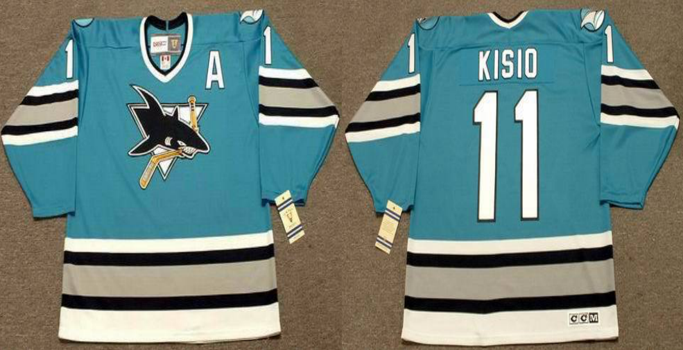 2019 Men San Jose Sharks #11 Kisio blue CCM NHL jersey 